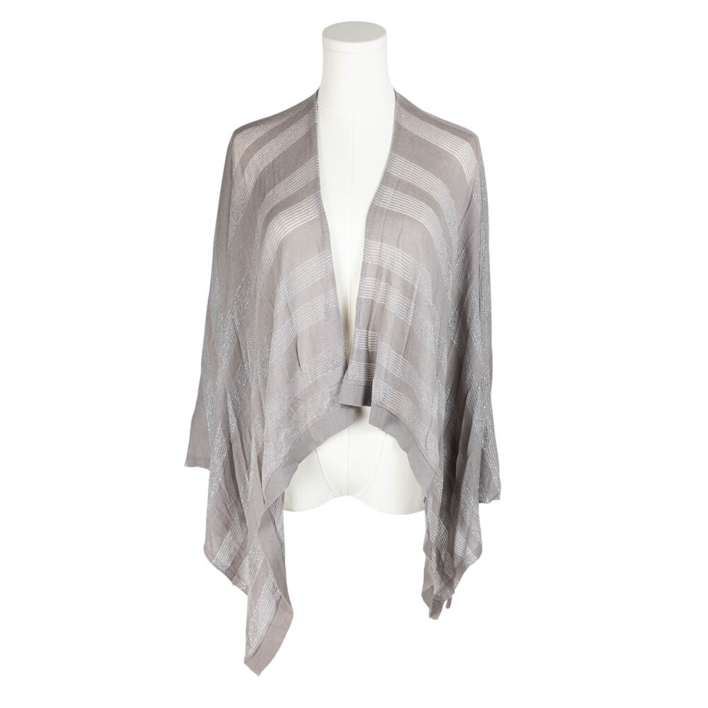 Ann Taylor Loft XL Shrug Metallic HI Low Long Sleeve